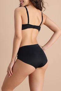 Zivame Medium Rise Full Coverage No Visible Panty Line Hipster  - Black Beauty — thumbnail 4